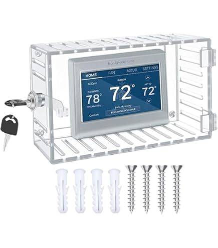 Coperchio Termostato Universale Cassetta Di Sicurezza Con Serratura Trasparente Grande Termostato Guardia Per Termostato A Parete Pannello Termostato Blocco Guardia Per Casa B