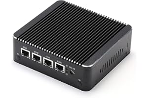 Micro Firewall Appliance, Mini PC, pFsense Plus, Mikrotik, OPNsense, VPN, Router PC, Celeron J4125, HUNSN RS34g, AES-NI, 4 x Intel 2.5GbE I226-V LAN, 2 x USB3.0, VGA, HDMI, Fanless, 8G RAM, 64G SSD