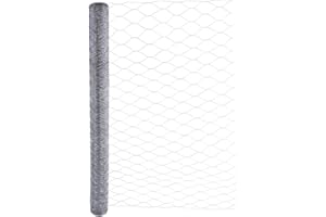 Garmix Treillis Hexagonal | Grillage Clôture pour Poulailler Lapin Enclos Parc Jardin | Fils de Fer 0,7 mm galvanisé, Maille 50mm (50cm x 50m)