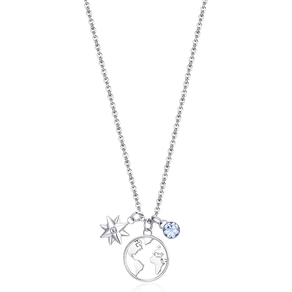 Brosway Collana Chakra Acchiappasogni – Acciaio 316L Con Cristalli, Pendente Ala E Sogni, Lunga 44 Cm
