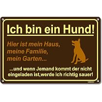 Warnschild „Achtung Hund“ – Rund, Ø 15 Cm, Aus Aluminium, Für Zaun, Wand & Pfosten