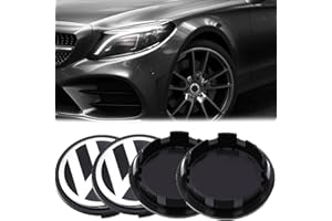 GDFJBG 4 Pièces Cache de Roue, 75Mm Cache Moyeu, Enjoliveurs Centre de Roue de Voiture, Capuchon Enjoliveur de Centre de Roue pour Cache Moyeu Facile à Utiliser pour Décorer Les Roues de Voitures(Noir)