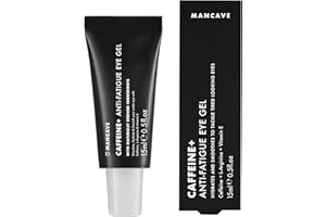 ManCave Caffeine & Vitamin E Anti-Fatigue Eye Gel 15ml, Target dark circles and fight against fine lines, Natural Formulation, Vegan Friendly, Rejuvenates Tired Eyes, Made in England