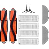 robotyedek Mop 2 Pro (Siyah) MJST1SHW Uyumlu Yedek Fır&ccedil;a Filtre Mop Seti-10 Par&ccedil;a