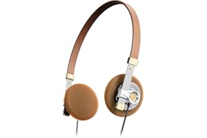 ROSESELSA Distant Mountain On Ear HiFi-Kopfhörer mit Kabel OOTD Vintage Kopfhörer Promi-Kopfhörer Modische Outfits für Street Snap Live-Kamera MMCX, 3,5 mm (Braun, mit RZ200-m)