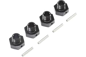 Losi 20mm Wheel Hexes and Pins BLK 4 Super Baja Rey LOS252077 Parts