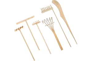 Mabor 6 Stück Mini Zen Garten Zubehör Mini Zen Garten Rechen Bambus ZenGartenrechen Sand für Dekoration Homeoffice
