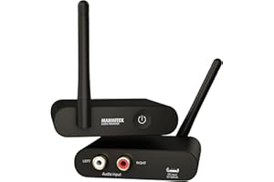 Marmitek RCA Wireless Transmitter WA300 - Collega la tua Sorgente Audio in modalità wireless al tuo Impianto Stereo - Jack da 3,5 mm - Trasmettitore Ricevitore Audio Senza Fili