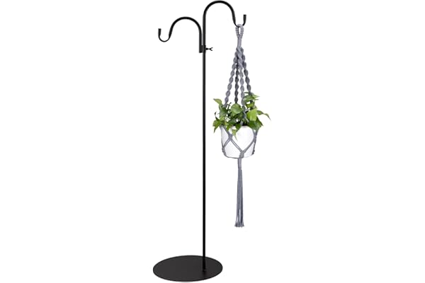 Navaris 2X Crochet de Berger - Crochets Jardin avec Socle Taille réglables - 2 différents Types de Pieds pour Jardin Sol durs Balcon Patio terrasse