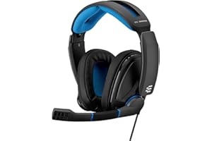 EPOS Sennheiser GSP 300 - Auriculares de Diadema para Videojuegos, Color Negro y Azul