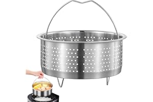 RUIKCOLL Edelstahl Dampfgarer, Kleiner Dampfgarer, Innendurchmesser, für Töpfe, Kochtöpfe, Schnellkochtopf Dünsten von Früchte Gemüse Eier, 17.5 cm