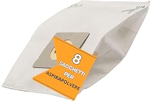 ELETTROCASA 8 Sacchetti Aspirapolvere Rowenta Compatibili - Sacchetti per Aspirapolvere Rowenta in TNT con Filtrazione Avanzata - Modello RW19 TNT
