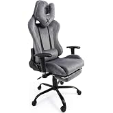 XANDOR XG500 Kadife Kumaş Metal İskelet Premium Gaming Koltuk 180&deg; Yatabilen Ergonomik Oyuncu Koltuğu 2D Kol Dayamalı - Gri