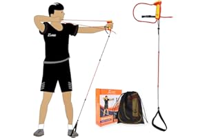 ELONG OUTDOOR Elong Archery Bow Trainer - Attrezzatura per l'allenamento con fascia elastica per arco ricurve, tiro composto, bambini, adulti, principianti, esperti