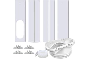 FUBESK Kit de ventana de aire acondicionado portátil, kit de ventana de CA portátil accesorios para manguera de escape, kit de paneles deslizantes universales ajustables para ventanas
