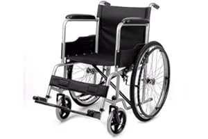 FREE TO BE MOBILITY EQUIPMENT Folding Wheelchair Self Propelled Lightweight Transit Footrest Armrest Brake Large Wheel Mobility Aid from FreeToBe (Grey)