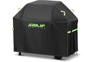 Ezilif Ochrona grilla odporna na warunki atmosferyczne 145 x 60 x 120 cm osłona grilla 420D tkanina oxford wodoodporna odporna na rozdarcie, ochrona przed rdzą i pleśnią, osłona grilla dla Weber