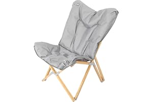 HOMECALL Folding Garden Chair bamboo tube Cationic polyester with cushion