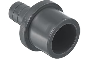 PATIKIL UPVC Réducteur Tuyau Raccord 32mm OD 16mm Barbelé, 2 Paquet Droit Accouplement Adaptateur Connecteur, Gris