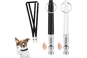 AORVYUI 2 Pack Fischietto per Cani, per Il dei Fischietto per Cani Antiabbaio, Silenzioso Fischietto Ultrasuoni per Cani, Regolabile Fischietto Antiabbaio per Cani, con Cordoncino
