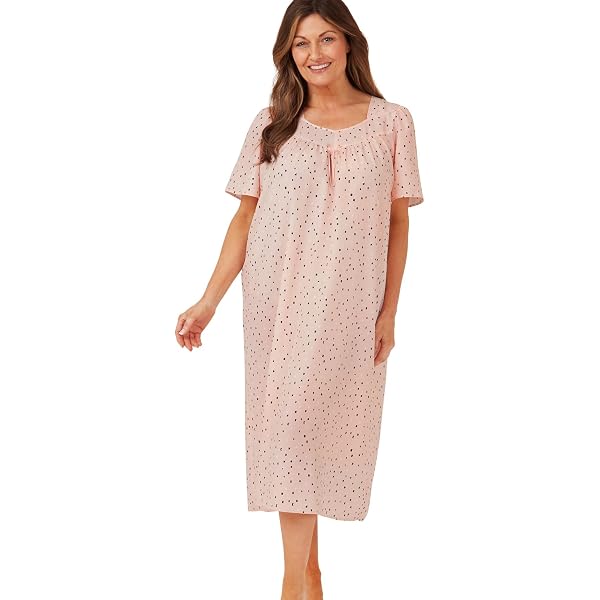 Marlon 100% Cotton Nightdress Rosa Ma33550 - Cherche La Femme