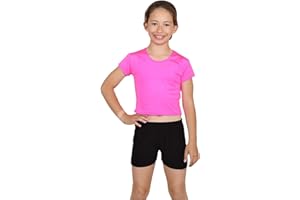 Crazy Chick® Girls Neon Stretch Hot Pants Shorts Dance Gym Tutu Shorts Age: 5-12 yrs