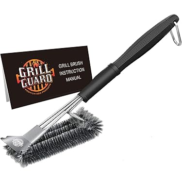 Spazzola Per Barbecue TEKLiNe 2in1 - Spazzola In Ottone E Raschietto Acciaio, Per Griglie E Forni - Foto 6