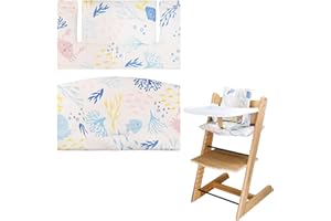 LLHQAMT Coussin de chaise haute, doux et confortable pour siège bébé avec jolis graphismes, pour Tripp Trapp Baby Coussin rend bébé assis plus sûr et plus confortable (imprimé animal sous-marin)