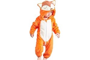 Happy Cherry - Śpioszki dla niemowląt, kostium zimowy, Halloween, impreza, Boże Narodzenie, dla chłopców i dziewczynek - mysz, lis, sowa, krowa świnka - 0-2 jarhe