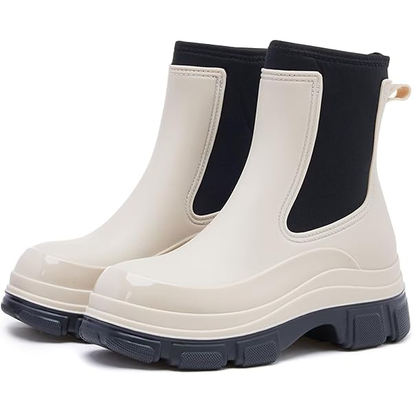Bottes De Pluie Chelsea Pour Femme - Imperméables, Antidérapantes, Confortables | Pour Hiver, Tige Mi-Haute En Caoutchouc