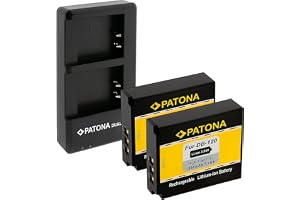 PATONA 2x batteri för Ricoh GR IV, DB-120, med dubbel USB-C-laddare