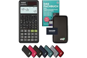 Casio fx-87DE Plus 2nd Edition inkl. Schutztasche Schwarz & Fachbuch (48 Seiten, DIN A5) – Wissenschaftlicher Rechner – Smart Set
