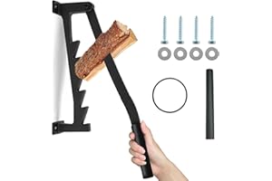 PEESHON Cortadora de Leña Pared,Cortador de Leña Manual, Cortadora de Leña Montada En La Pared,Herramienta Manual de Separación para Cortar Leña Para El Hogar Y El Camping Al Aire Libre