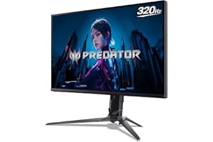 Predator XB253Q F3 24.5 Inch IPS FHD Gaming Monitor | 320Hz Refresh | 1 ms VRB | FreeSync Premium | sRGB 99%, HDR10 | ErgoStand Tilt/Swivel/Height | 2×HDMI 2.0 + DP 1.4 | Eye Care | Dual Speakers