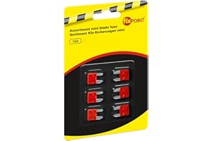 Fixpoint 20389 Kfz-Sicherungssortiment Mini, 10 A, Rot (6-er pack)