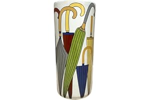 AcaciaHome Durable Ceramic Round Umbrella stand–Perfect Holder for Home, Office, & Entryway - Adds a Sophisticated Touch to Living Spaces for Canes, & Walking Sticks (Multicolour)