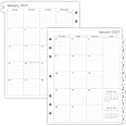 newestor 2025 Monthly Planner Refill for 3 Ring Binder, January 2025 to December 2025, Two Pages Per Month, 8-1/2" x 11", Folio Size 5