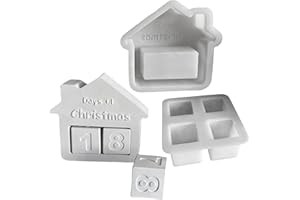 ALEFBET Silikonformen Gießformen, Silikonform Weihnachten Countdown, DIY Silikonformen Gießform Datumsornamente, Gipsformen zum Gießen, Epoxidharz Formen