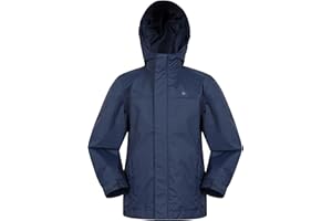 Mountain Warehouse Torrent Chaqueta impermeable para niños - Costuras selladas, bolsillos con cremallera, características ajustables - Ideal para acampar, excursionismo