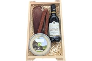 SCHWARZWALDART Schwarzwald Art Präsentkorb Geschenkkorb - Schwarzwälder Kiste (Rotweinvesper)