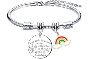 XQXQXZ Pulsera Inspiradora para Mujer Regalo Amiga Pulsera Amigo Pulsera Amistad Mujer Pulsera Mujer Personalizada, Regalos Cumpleaños para Mujer Mamás Tías Regalo Graduación, Regalo de Cumpleaños