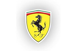 STICKERGREEN Ferrari Sticker, Pegatina, Autoadhesivo, Juego de 2, Varios tamaños