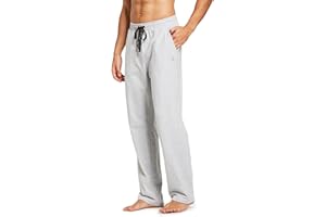 BALEAF Pantalones Hombre con Bolsillos Algodón Pantalon Deportivos Largo Cintura Elástica Pantalón Chándal Hombre para Correr Casual
