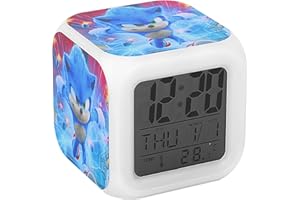 VIYAAN Despertador para niños, Reloj de Alarma Digital, Reloj Despertador Digital LED, Reloj Despertador Digital con 7 Colores Luz de Noche para Infantil, para niños y Adolescentes