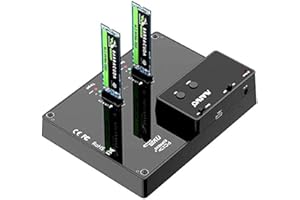 MAIWO K3015P Dual-Bay NVME M.2 SSD Docking Station - Tool-Free Type-C 10Gbps with Offline Clone and System Disk Copy