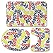 Produktbild chaqlin 3 Stück Bad Teppich Set Modische Muster rutschfeste Rückseite BAD TEPPICH Contour Teppich WC-Deckelbezug pattern-1