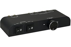 Techly Commutateur Audio pour Haut-parleurs 2 Voies avec bornes Banane