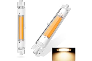 ZJZG Bombilla LED R7S 118mm Regulables, R7S 118mm LED 30W COB Equivalente 300w Lámpara Halógena, Bombillas R7S Blanco Cálido 3000k, 3000LM, iluminación de haz de 360 ​​°, 2 Pack
