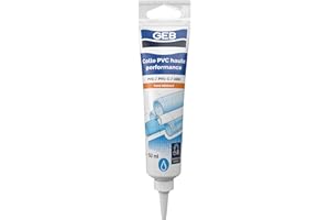 GEB Colle haute performance tube 50 ml polyvalente pour assemblage de canalisations en PVC - Pour réseau avec pression d'eau froide/chaude sanitaire et réseau d'évacuation des eaux usées