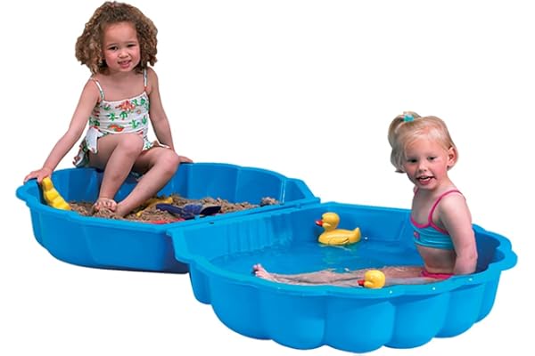 Paradiso Toys T00752 Sand/Water Box Shell Shape, blå, 86 x 80 x 20 cm